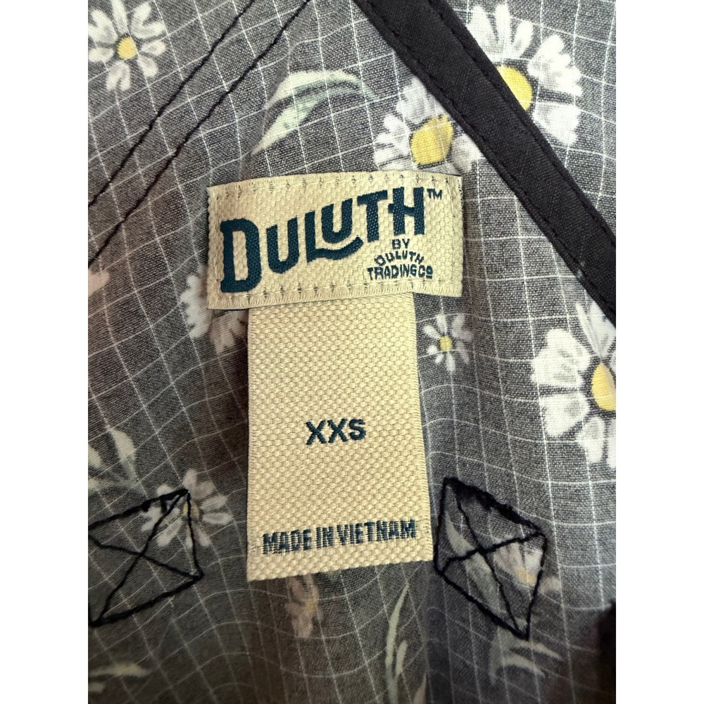 Duluth Trading Shortalls Overalls Bibs Heirloom Gardening Utility Daisy XXS - Picture 8 of 10